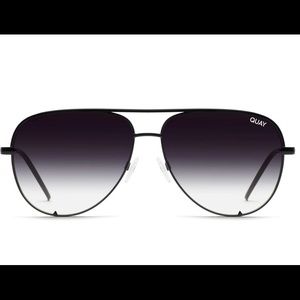Quay - High Key - Black Aviator Sunglasses